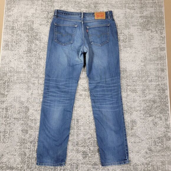 Levis 541 Jeans Mens Size 34x36 (35x34) Blue Stretch Denim Straight Leg 5 Pocket - Picture 4 of 15